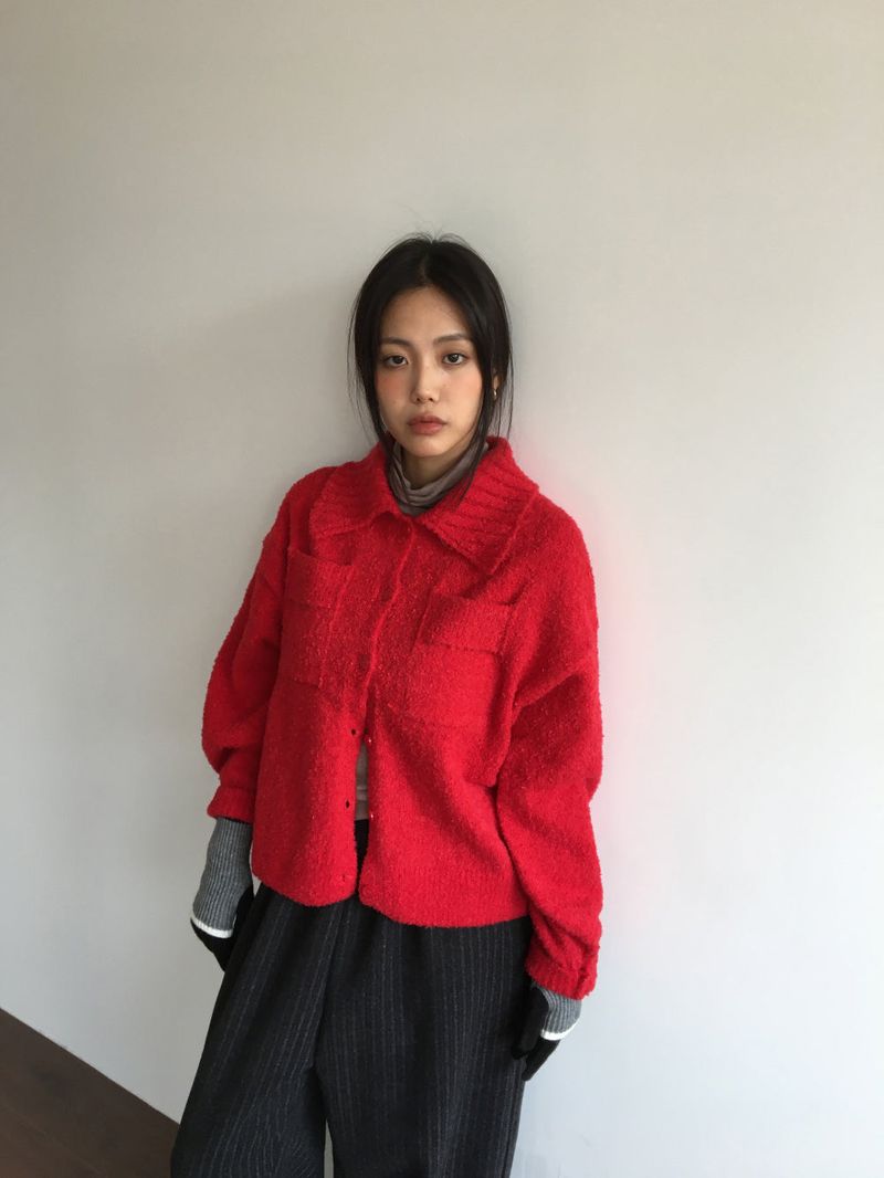 DUGGY(ダギー)の「Dean Boucle Collar Cardigan (4 Colors)(Tops)」