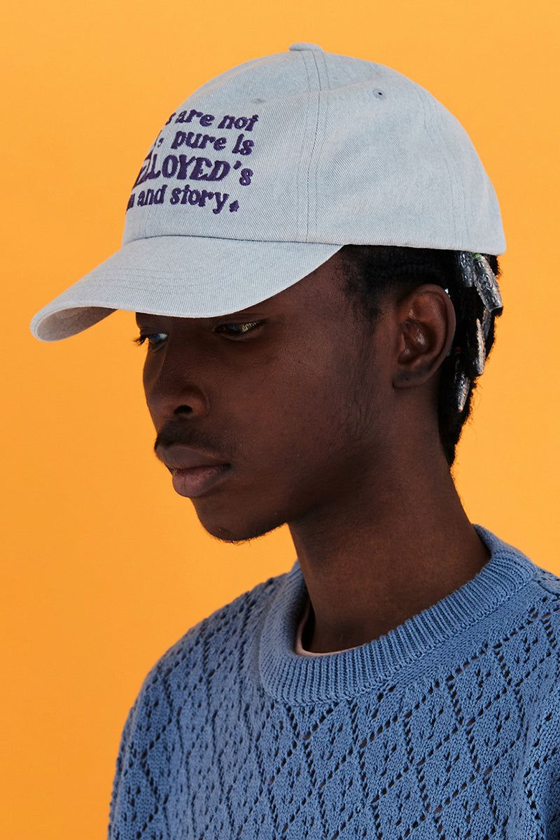 SLOGAN BALL CAP / GREY