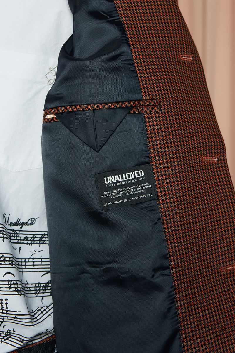 SYMBOL CHECK JACKET / NAVY&ORANGE