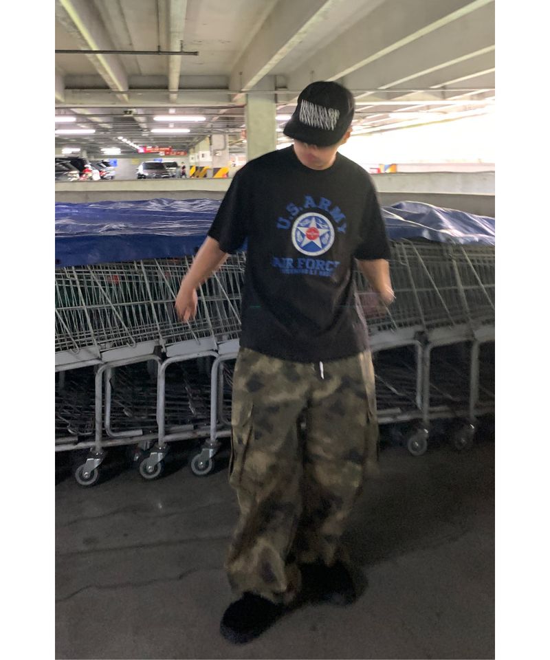 Camo Rip Nylon Cargo Pants