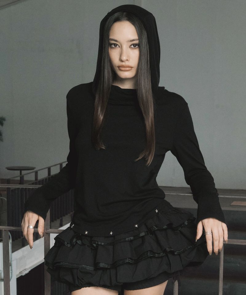 STUD HOODIE (BLACK)