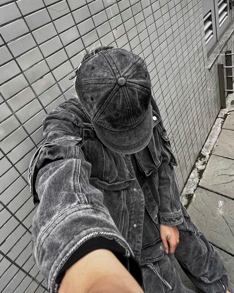 WASH-DENIM JACKET QUAD POCKET (Ver.2)
