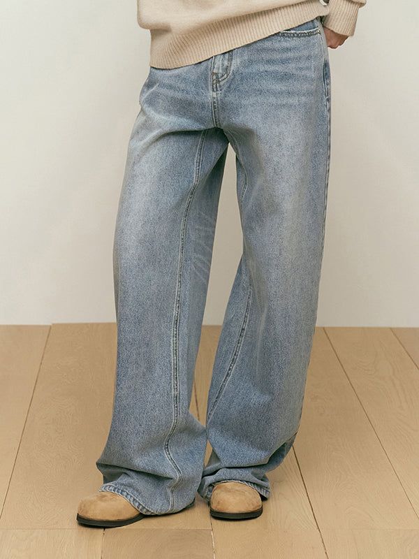 KIRSH（キルシー）の「CHERRY GARMENT WASHING WIDE-FIT DENIM PANTS [LIGHT BLUE]（Pants）」
