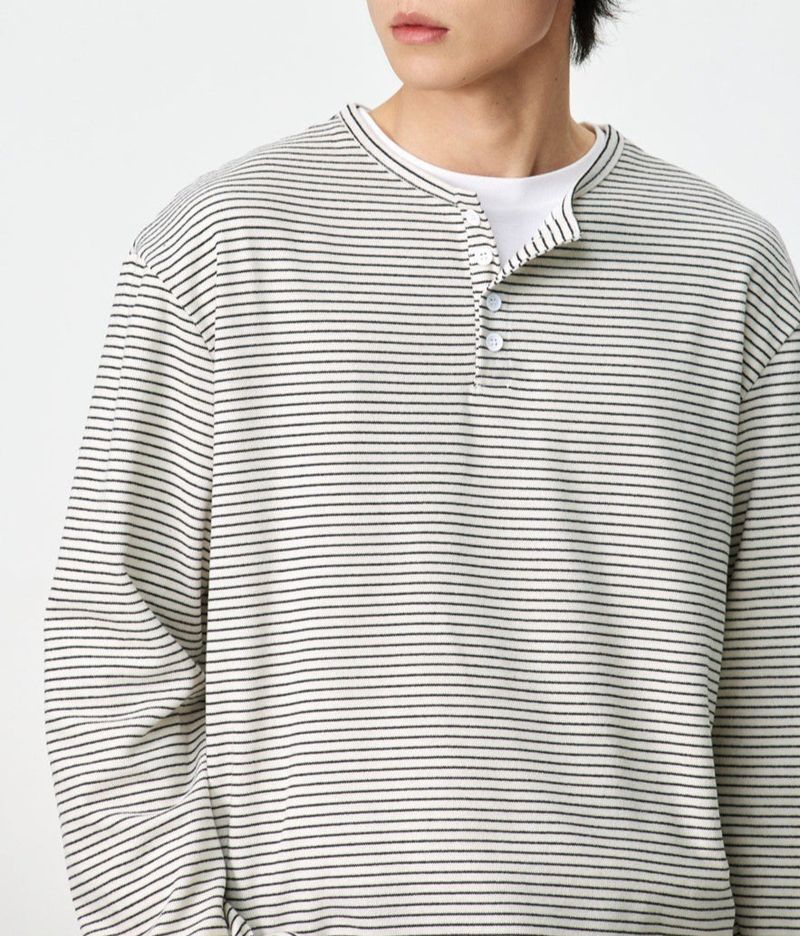 Remy Stripe Henley Tee
