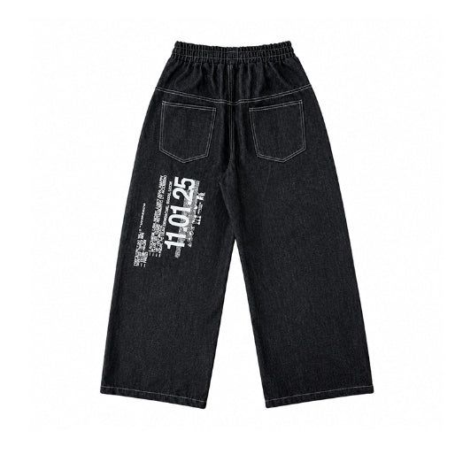 Colden Lettering Banding Wide Denim