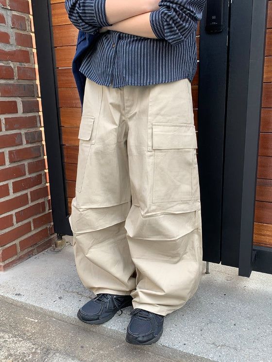 BAON（バオン）の「Roil Cotton Wide Cargo Pants（Pants）」