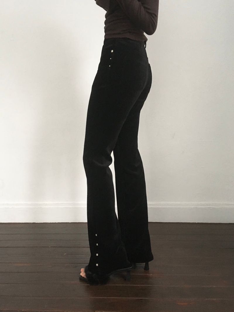 Corduroy rivet Bootcut Pants