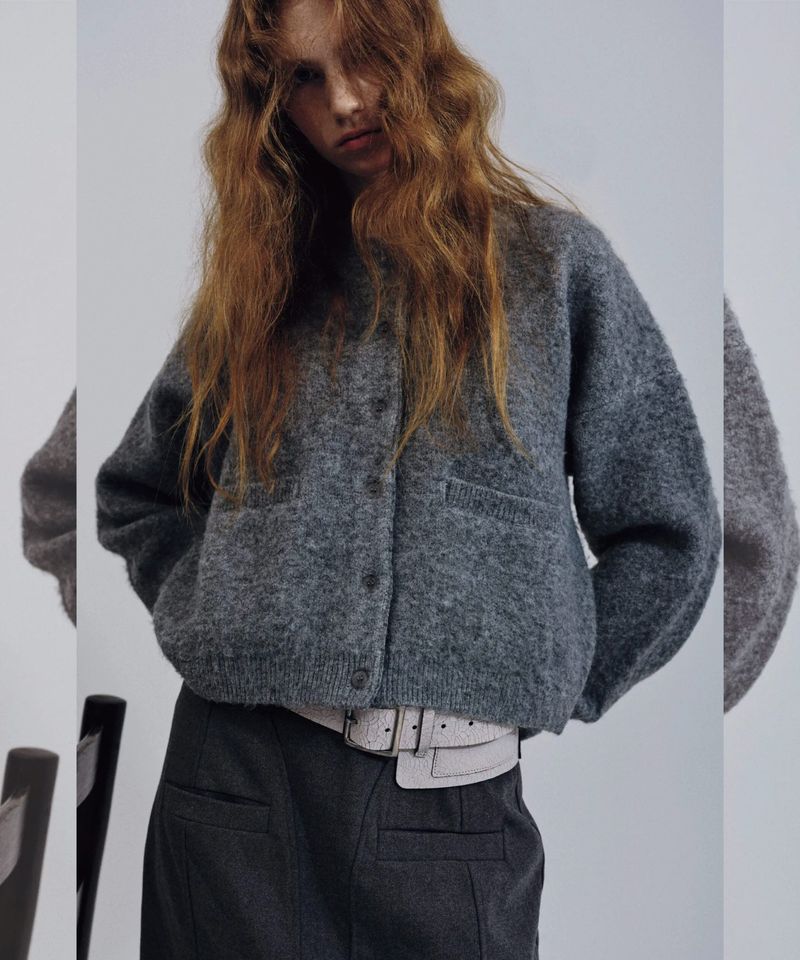 FLUFFY KNIT CARDIGAN