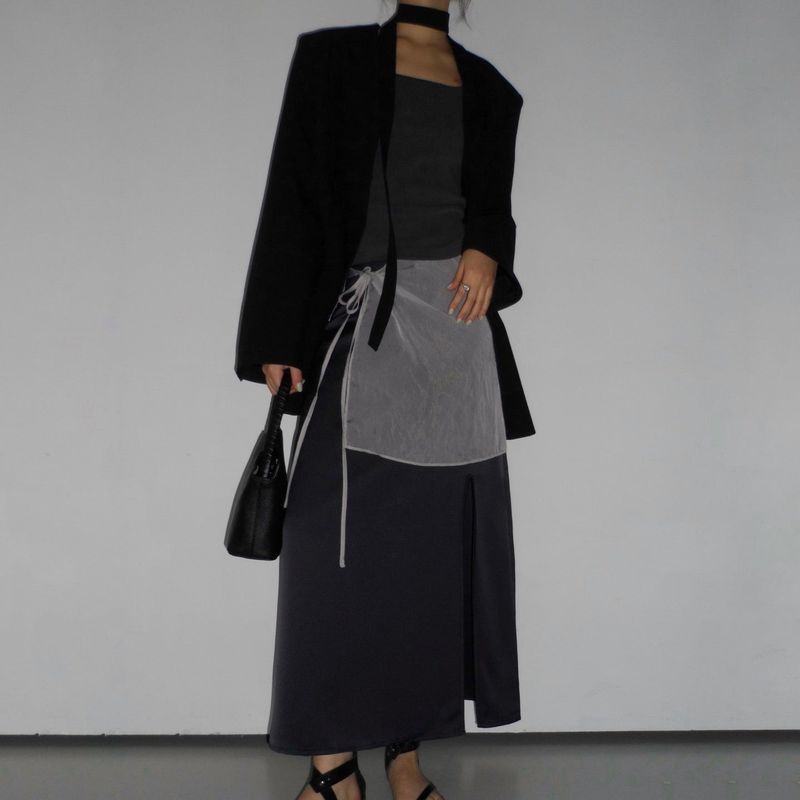 Tie Detail Blazer - 2colors