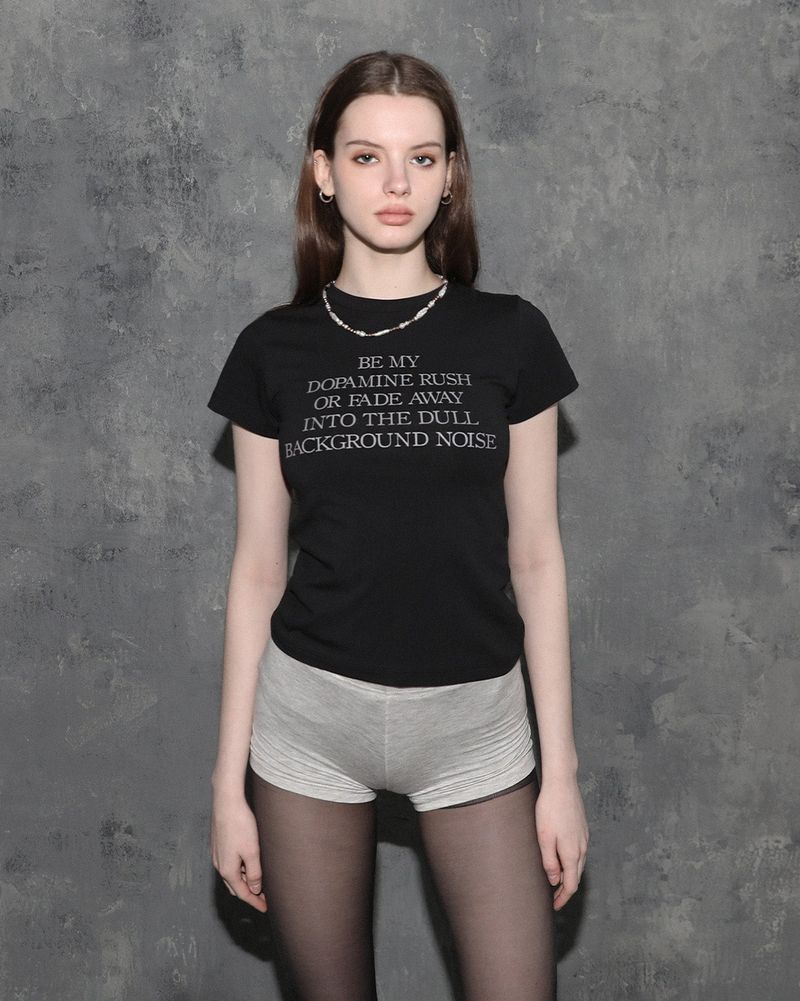 DOPAMINE Slim Fit T-Shirt Black