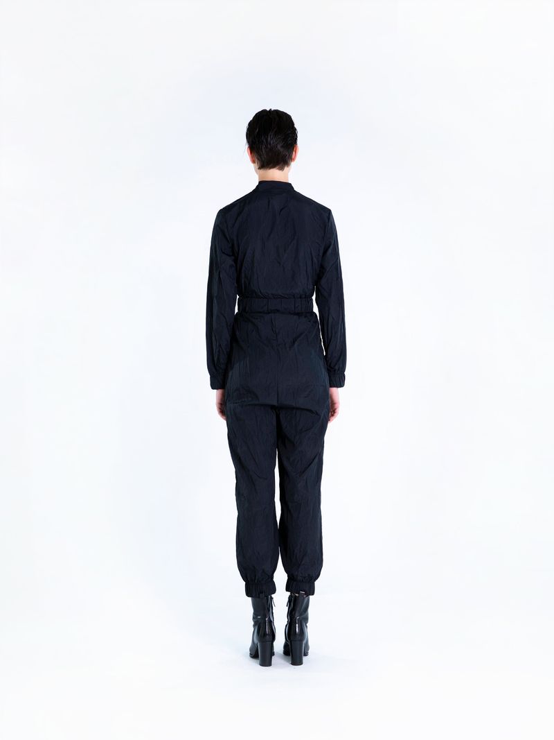techwear strap jumpsuit black