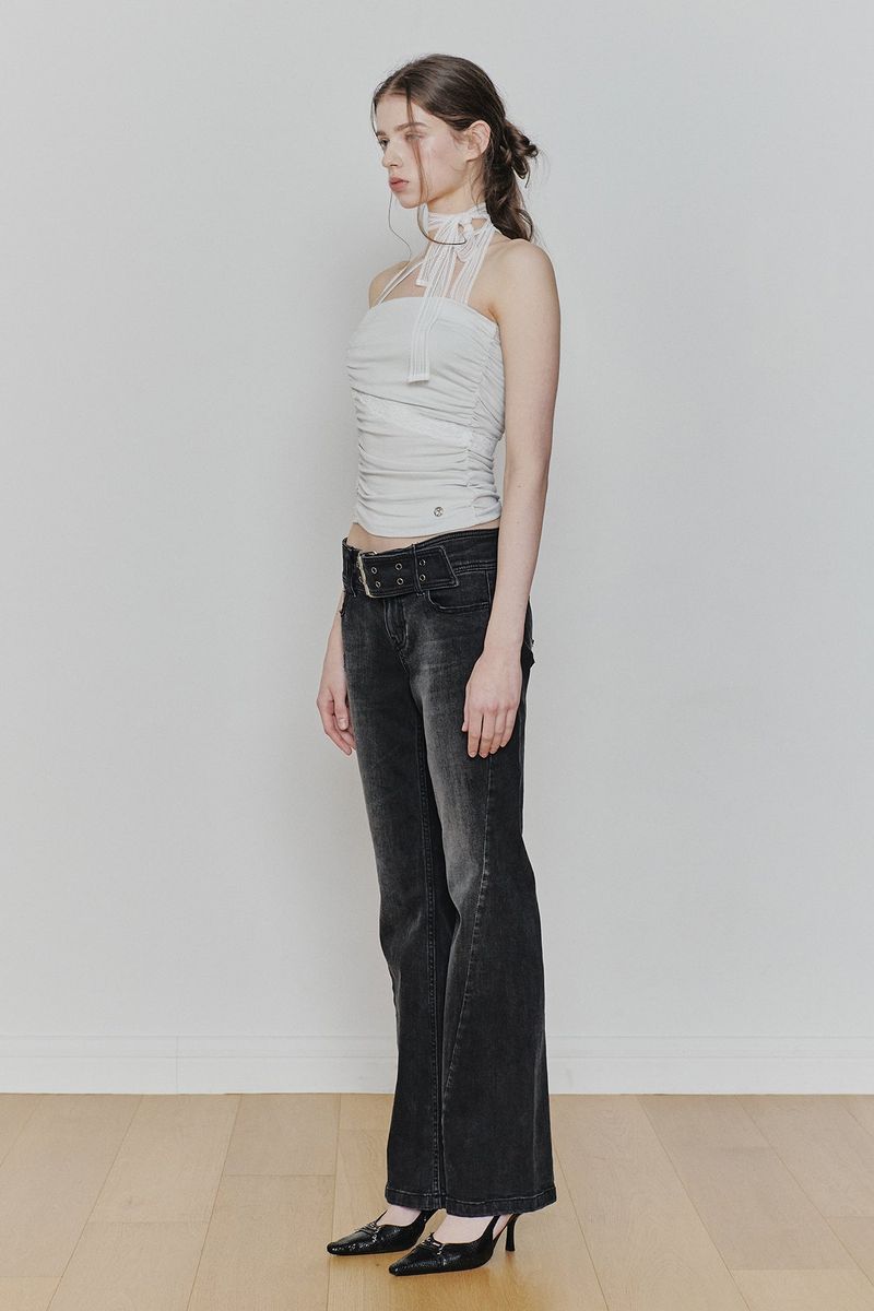 ANGEL SHIRRING TOP light mint