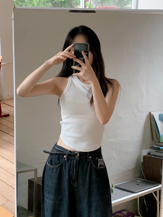 SW Basic Rib Crop Sleeveless (5color)