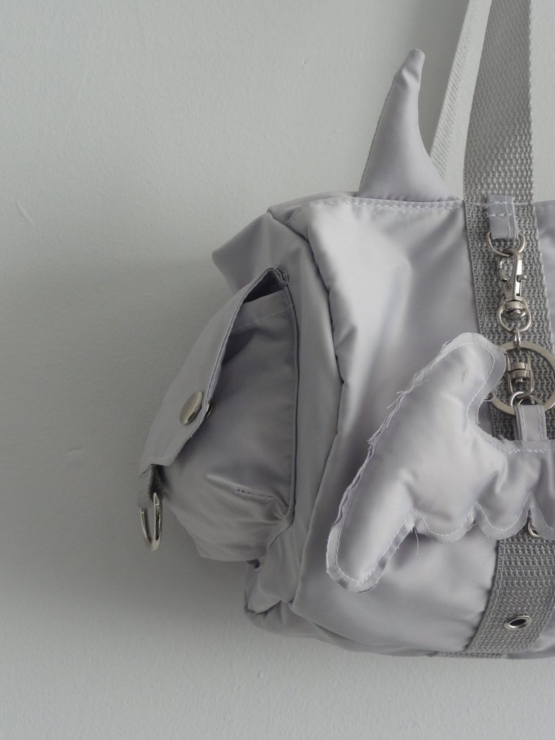 Devil round boston bag _ Grey
