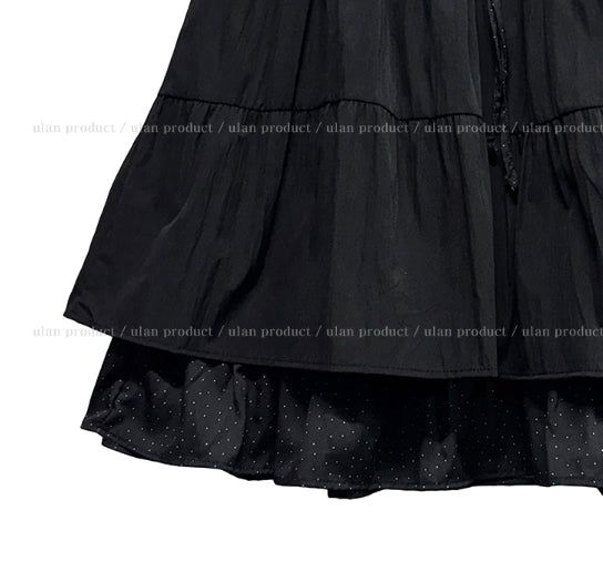 Mien Dot Layered Midi Skirt