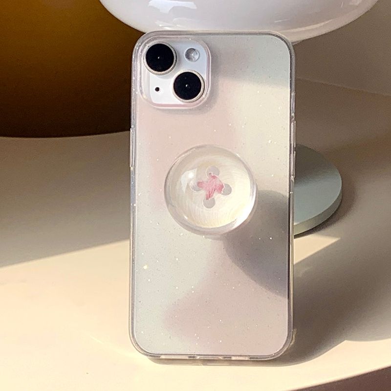 Pink - Blur Button Phone Case Bead Tok Set_glitter
