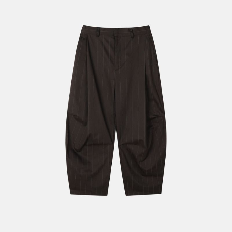 Ranne stripe pintuck curved pants