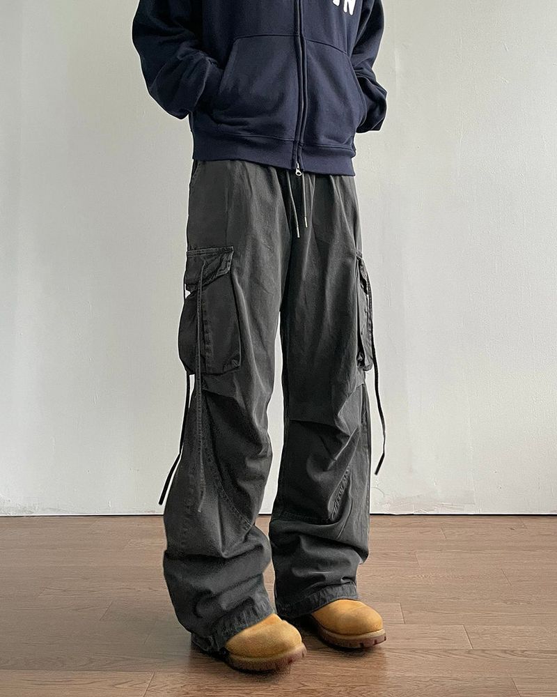 Rope Washing Cargo Pants