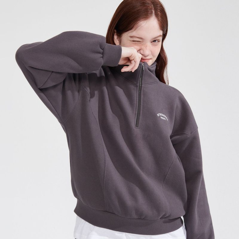 Between A and B（ビットウィーンエーアンドビー）の「NAPPING HALF ZIPUP SWEATSHIRT_CHARCOAL（Tops）」