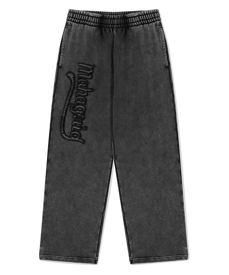 WASHED CUT OFF APPLIQUE SWEAT PANT