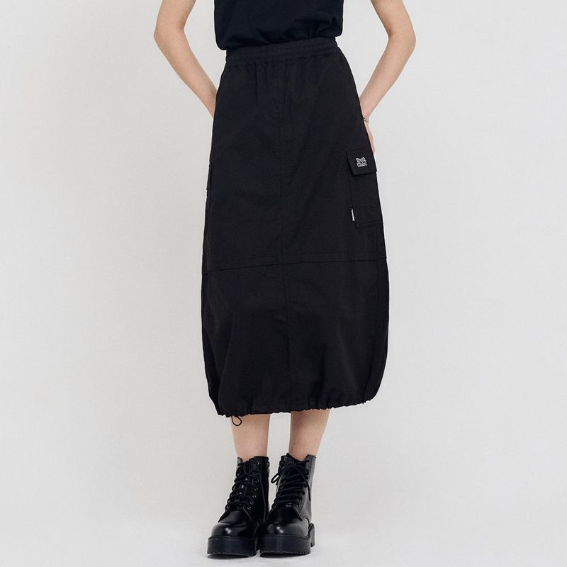 2way string cargo long skirt - 2 color
