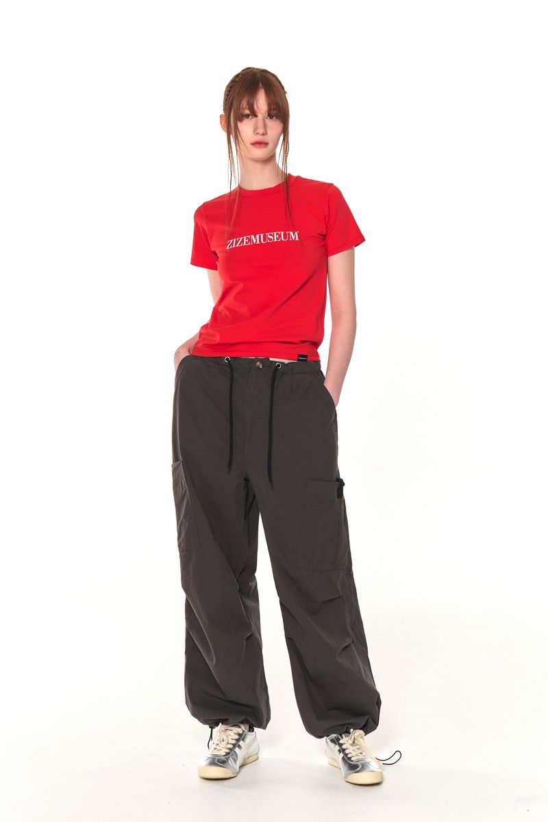 VINTAGE PARACHUTE CARGO PANTS (KHAKI)