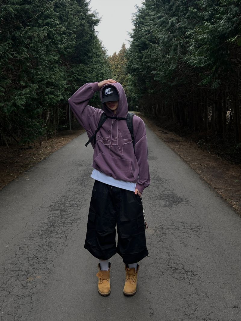 Double Star Pigment-Dyed Hoodie (2 Colors)
