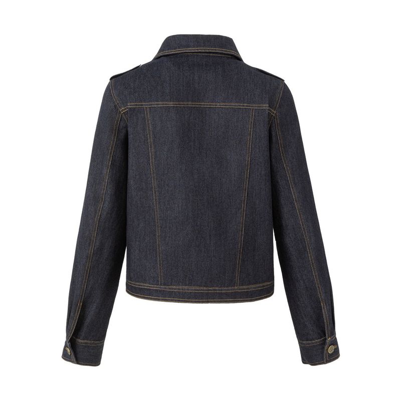 Raw Denim Fitted Work Jacket