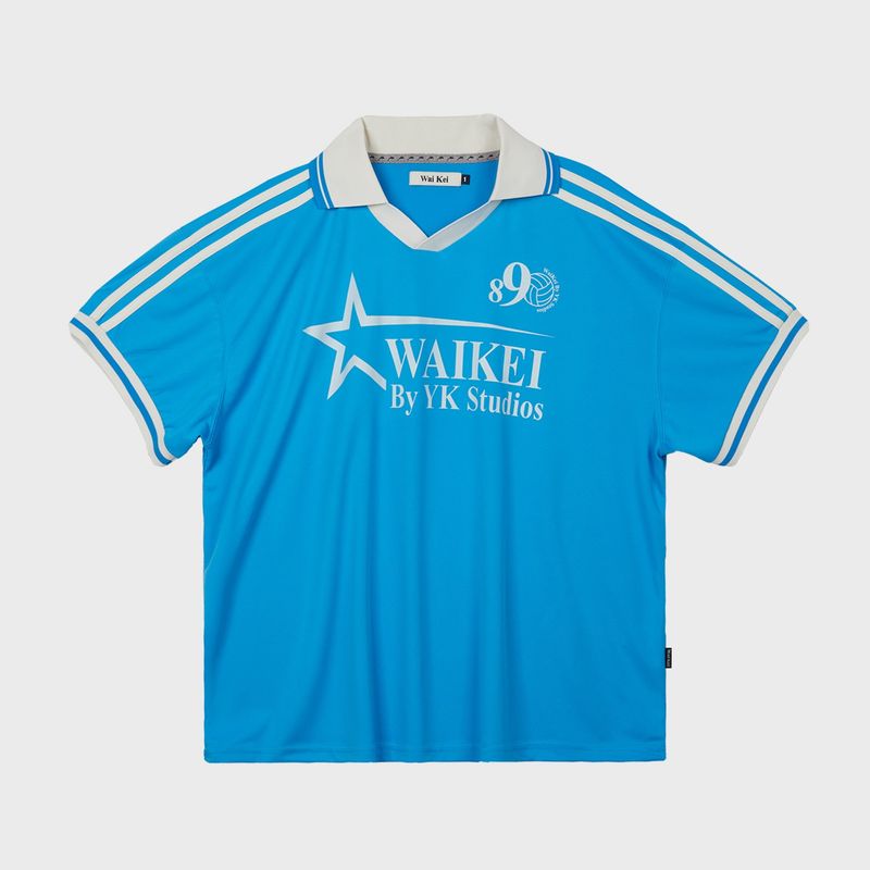 Star logo collar jersey half sleeve tshirts