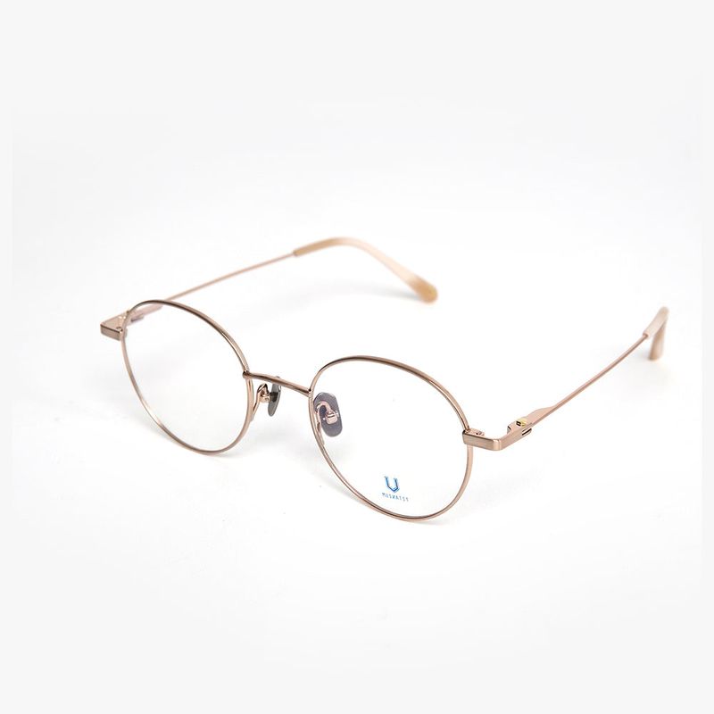 Knouun Round titanium glasses CODE. 103. D Sizzy Rose Gold 