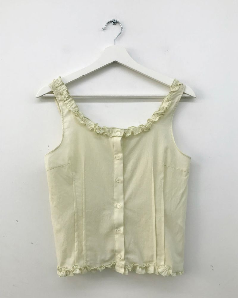 Alpen Frill Button Sleeveless (3color)