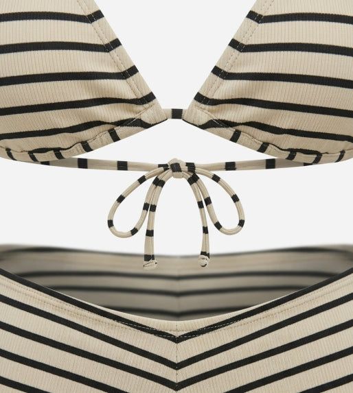 Mocha Stripe Bikini Set