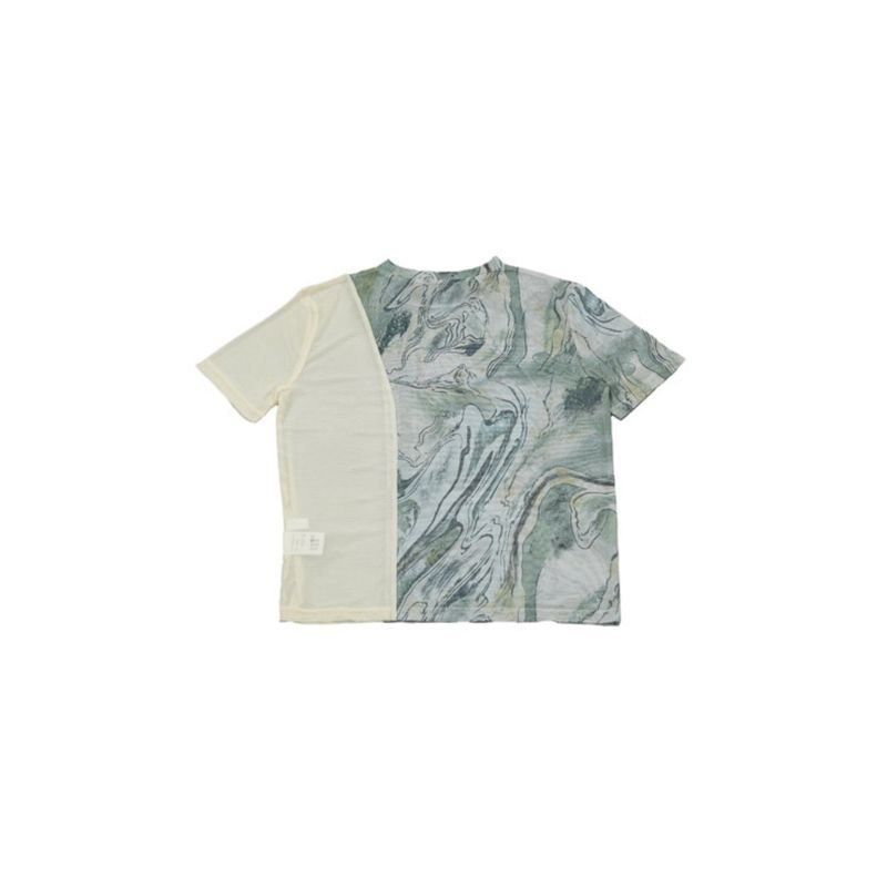 marble sheer switching tops