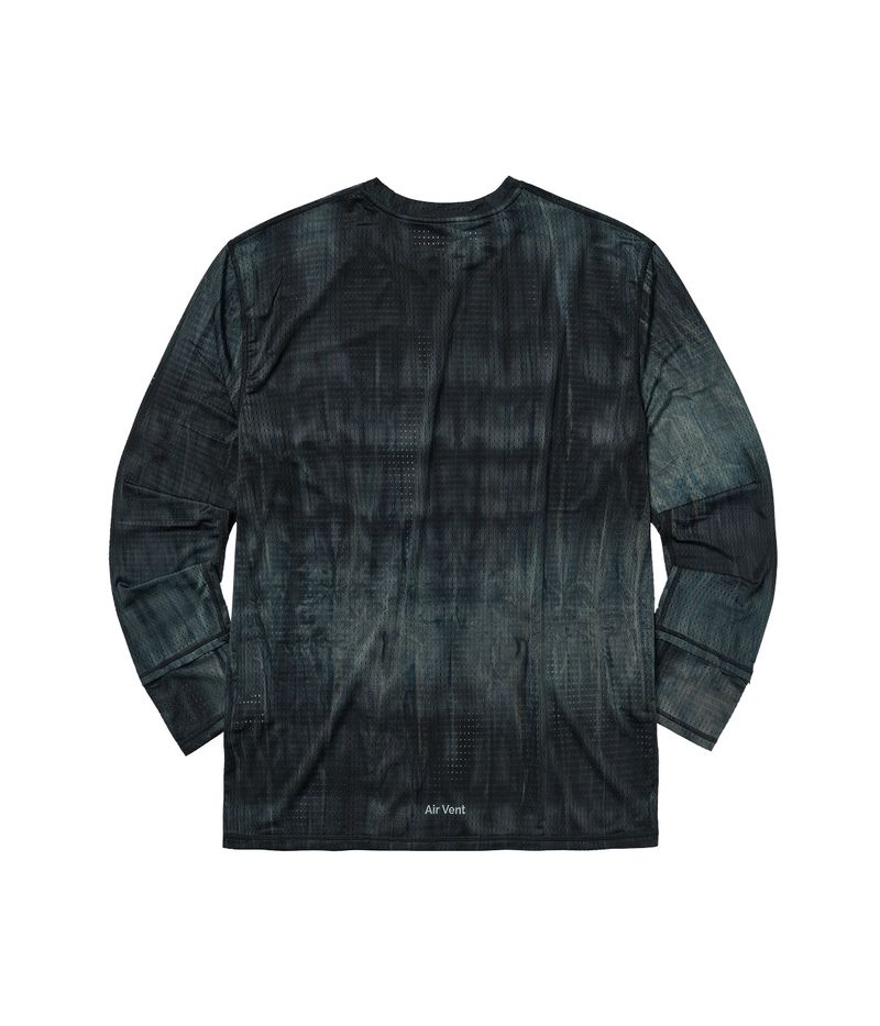 Air Vent Tie-Dye Racing Finger Watch-Hole Long Sleeve (Midnight)
