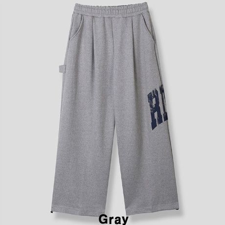 District Print Wide Sweatpants