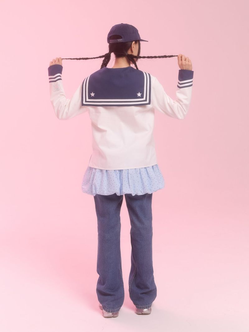  balloon skirt_blue dot
