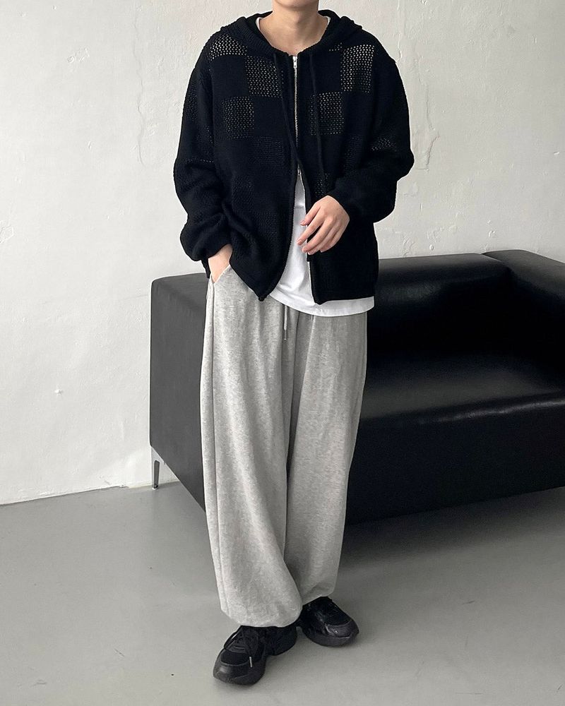 Noir Two-Way Hood Zip-Up (4 colors)