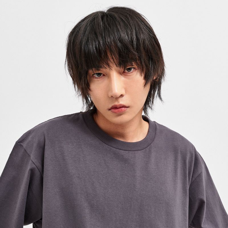 Men's Crop T-Shirt Charcoal