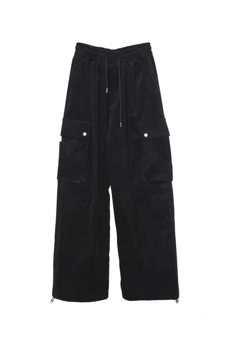 Corduroy Snap Cargo Pants