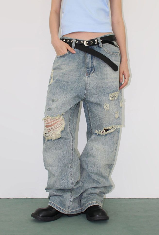 AAKE(アケ)の「VINTAGE DESTROYED DENIM(Pants)」