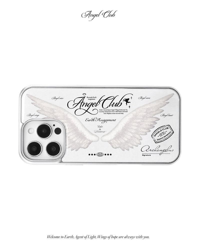 Angel Club Wing Bumper Case Silver