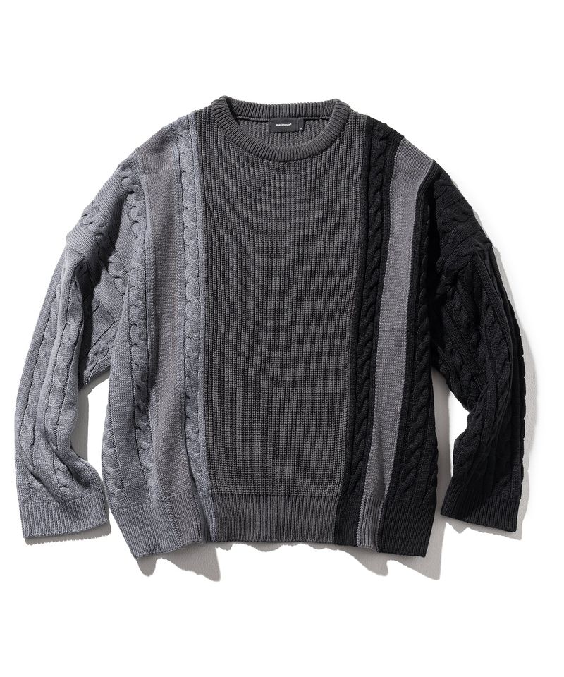MULTIPLE INCISON CABLE KNIT MFONT002