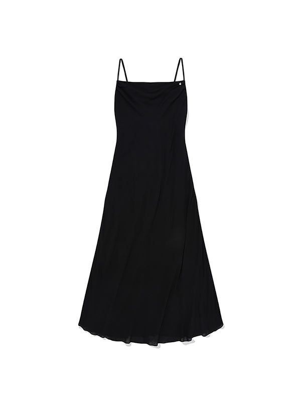 KIRSH（キルシー）の「BACK POINT MAXI SLEEVELESS DRESS [BLACK]（Dresses）」