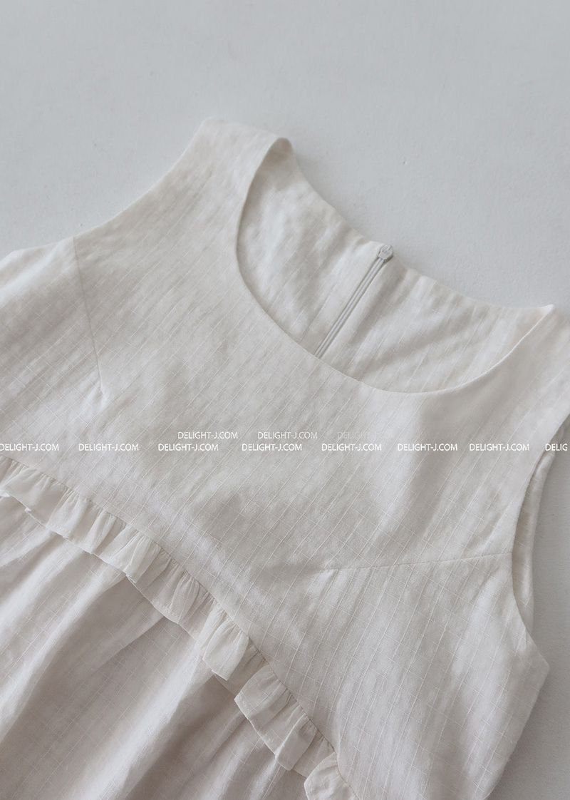 square frill mini-dress
