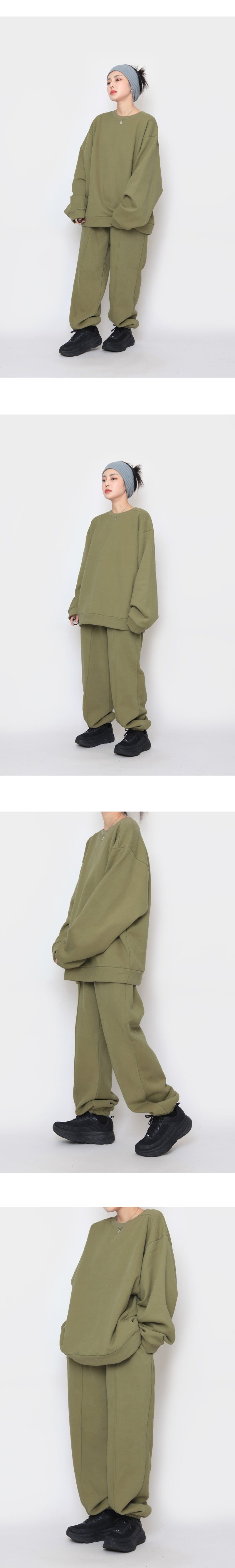 wool over peach sweatshirt