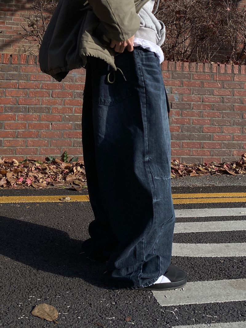 Dart Cappy Damage Denim Balloon Pants