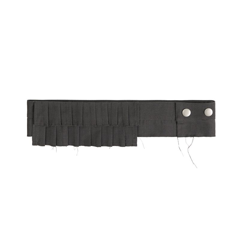 PLEATED SNAP BELT (GRAY)