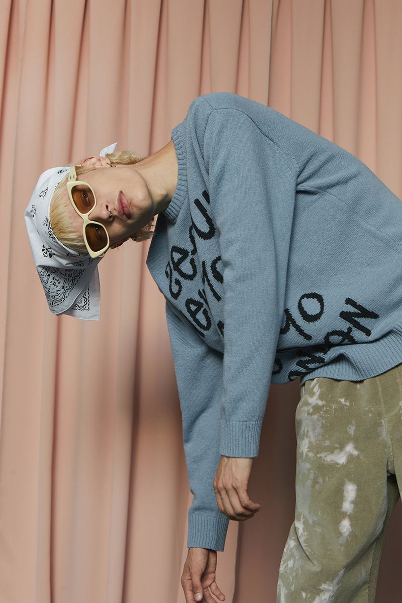 CITY ROUND KNIT / BLUE