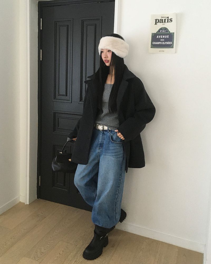 [ORIGINAL] HOLES HIGH NECK MEDIUM COAT