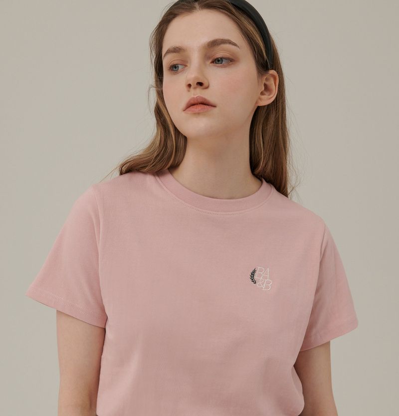 Between A and B（ビットウィーンエーアンドビー）の「REGULAR FIT SMALL LOGO T-SHIRT_PINK（Tops）」
